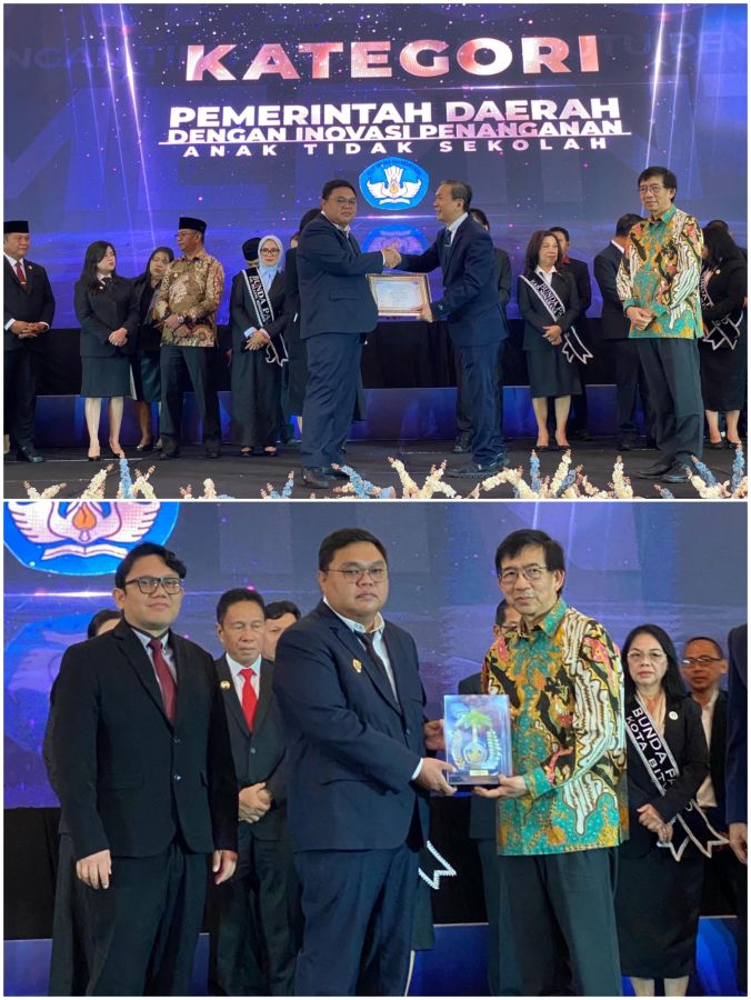 Wakil Bupati Sangihe Terima Penghargaan Anugerah Mapalus Pendidikan 2025